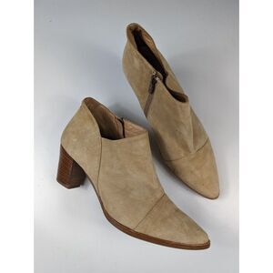 Italeau Waterproof Leather Handmade Suede ANKLE BOOTS cream Size 42/ 11